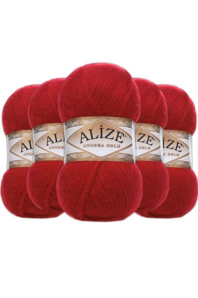 Alize Angora Gold Fire de tricotat manual 500gr - 106 Roșu Claret