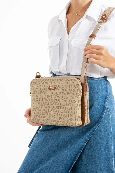 Just Polo حقيبة كتف كبيرة الحجم مكونة من 5 أقسام - 232044 MH