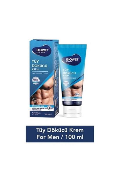 biowet Cream Colored Hair Remover for Men - 100 ml