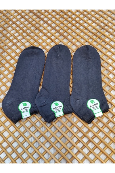 Rocks For Men's Bamboo Booties - 3 Pairs Seamless Socks Set