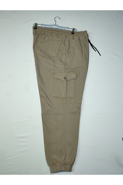 Denim Ανδρικά λευκά είδη Cargo Jogger 5891 μεγάλου μεγέθους