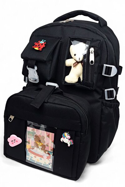 QUOVO Özel Tasarım Beslenme Çantalı Unisex Okul Çantası İlkokul,Ortaokul,Okul...