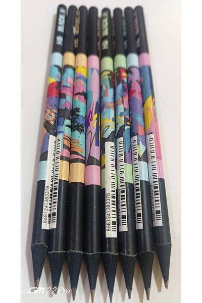 Adel Blackline pencil HB Patterned (8 pieces)