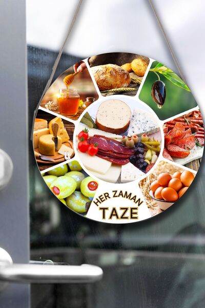 Nod Şarküteri Market Kapı Duvar Pano Karşılama Tabelası, Kahvaltı, Mandıra Dükkan Karşılama Süs Tablosu