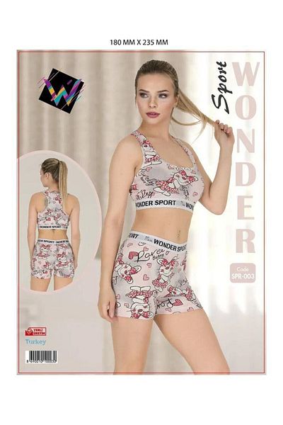 Emir Store Women's Pajama Set - Thick Straps and Shorts