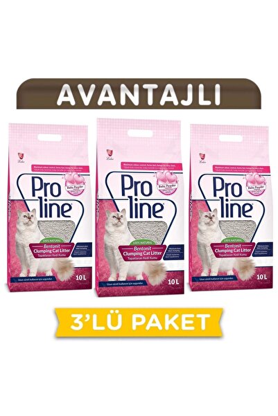 Proline Proline Bebek Pudra Kokulu Bentonit Kedi Kumu Ince Tane Topaklanan Ke...