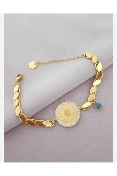 DİDAMACCESSORİES ARPA Bracelet - Chain and Quarter Detail