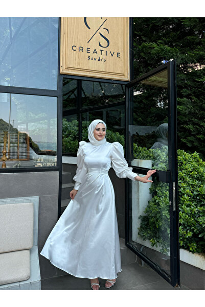 By Atelier Βραδινό φόρεμα Alice White Hijab