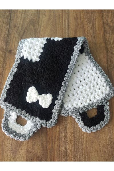 HANIMKIZ Hand Knitted Long Fiber Dowry Rectangular Bow Tie Fiber