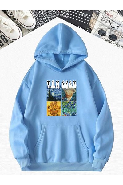 BENROMA Hanorac oversize cu imprimeu Van Gogh - BEBEMAVİ