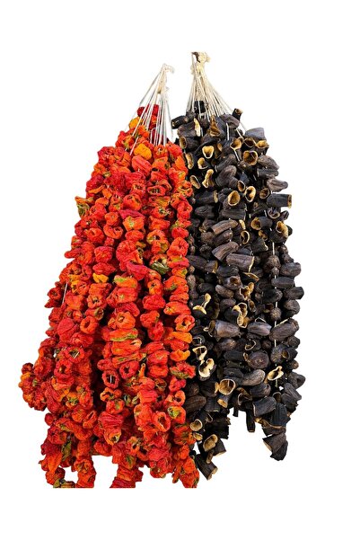 Hatay Yöresel Yeni Sezon Kuru patlıcan biber kışlık patlıcan ve biber 25 adet+25 adet