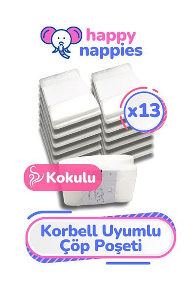 HappyNappies 15/16lt Compatible Domestic Garbage Bag - 13 Packs - 6500 Baby Diapers Capacity