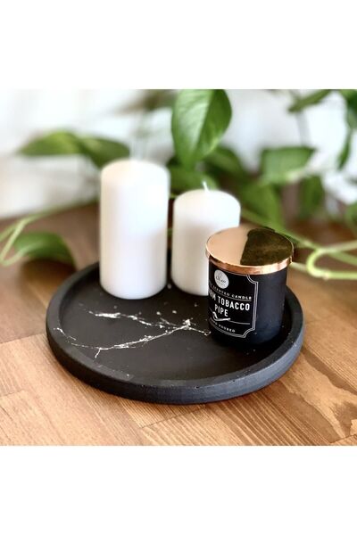 Genel Markalar Dekoratif 24 Cm Yuvarlak Mum, Saksı Ve Takı Tabağı, Mumluk, Or...
