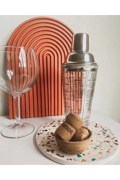 Orange Atelier Arch Large Concrete Decorative Presentation and Service Tray