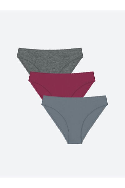 LC Waikiki 3er-Pack einfarbige Bikini-Slips