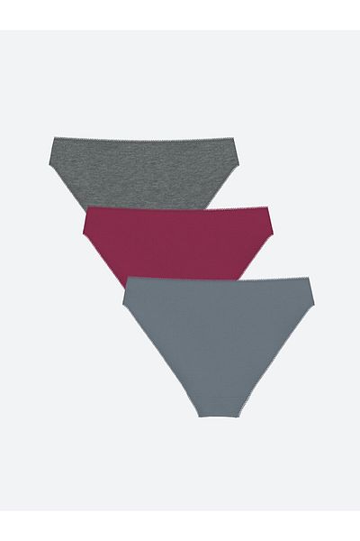 LC Waikiki 3er-Pack einfarbige Bikini-Slips