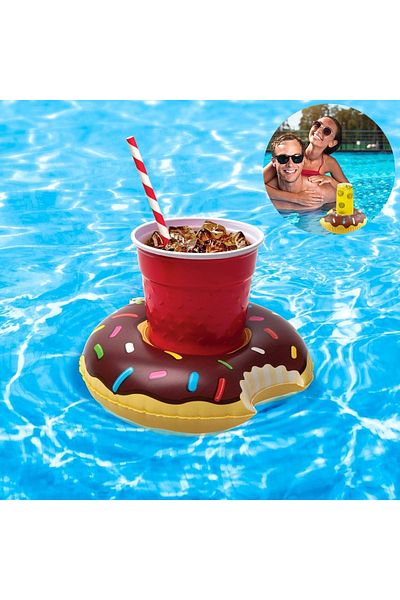 Boldy Floating Beverage Holder - Donut Cup Holder, Sea Cup Holder Inflatable - Beverage Holder