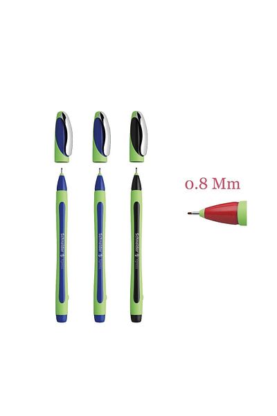 Schndeir Schneider Xpress 0.8 mm Fiber Tip Pen 2 Blue 1 Black 1 Red