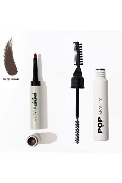 POP Beauty Kaş Sabitleyici Ve Şekillendirici & Kaş Pomadı, 2'li Kaş Bakım Seti