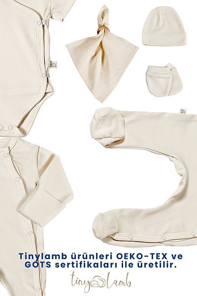 tinylamb Unisex Organic Cotton Hospital Discharge Set - 12 Pieces 100% Cotton