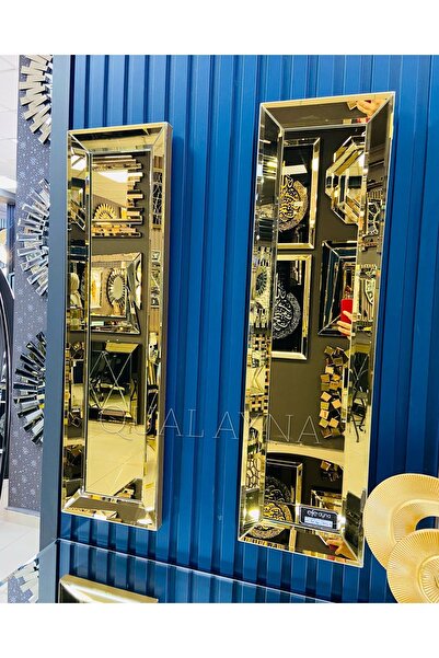 QUAL 25*90 cm Gold Aynalı İkili Ayna