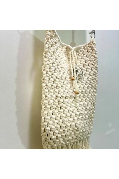 Uretti Nuray 6496 - Geantă de macrame cu detaliu Arborele vieții