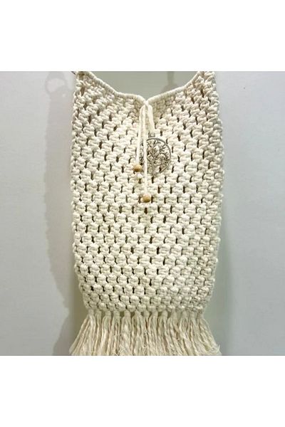 Uretti Nuray 6496 - Geantă de macrame cu detaliu Arborele vieții