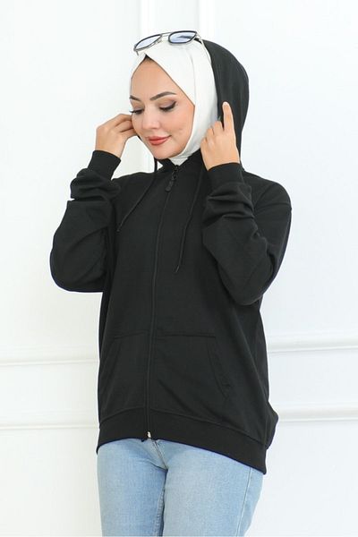 Bestenur Sweat cu glugă neagră Ahlin 1101