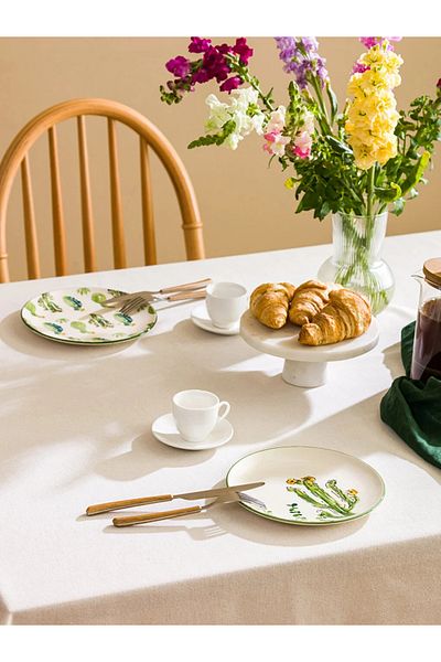 LC Waikiki LCW HOME 4-Piece Ceramic Cake Plate Set - Printed