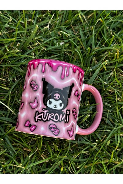 cakaybu Kuromi 3D baskı efektli kupa
