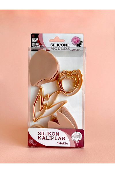 Smarta Silicone Mold / Flowers : Peony & Leave / Flowers : Peony & Leaf