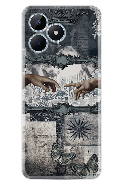 realme 12 Lite Kılıf Hayat Serisi Desenli Kesişen Eller-Ürün Kodu 2011