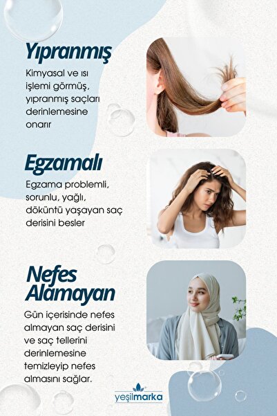 yeşilmarka Doğal Bakım Onarım Şampuanı- , Kaşıntı Ve Problemli Saç Için Organik- Vegan Şampuan