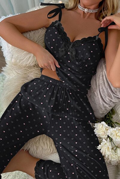PEMBİŞ HOMEWEAR Paila Love 3 Askılı Pijama Takımı