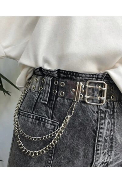 rosebelt Kadın Şeffaf Zincirli Kuşgözlü Kemer