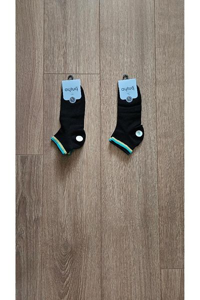 Aytuğ Καλοκαιρινή σεζόν Bamboo Booties Κάλτσες - Ανδρικά-Ανδρικά Μαύρα 2 Ζεύγη - 14278