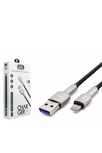 Subzero 6amper Metal Başlıklı Örgülü Lightning Şarj Kablosu Cl51