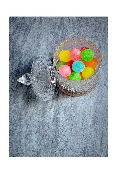 İpek Green Apple Delisoga Glass Candy Box 8.5 Cm Candy Box
