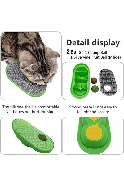 justie pet Duarara Adhesive Cat Mint - Play and Scratch Comb