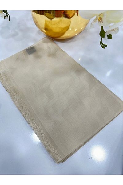 Oxygen Scarfs Beige Waterway Cotton Jacquard Shawl