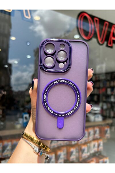 OVADA İphone 15 Pro Kamera Korumalı Magsafe (kablosuz Şarj) Destekli Buzlu Pr...