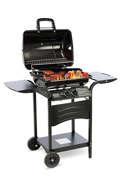 Kiwi Kg-5881 Dökme Demir Katlanabilir Yan Raflı Gazlı Izgara-barbekü