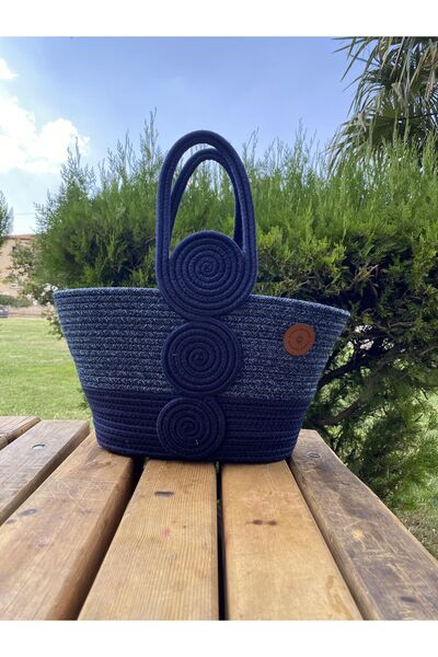 ModaCardin Beach and Shoulder Bag - Jute Straw Look Handbag