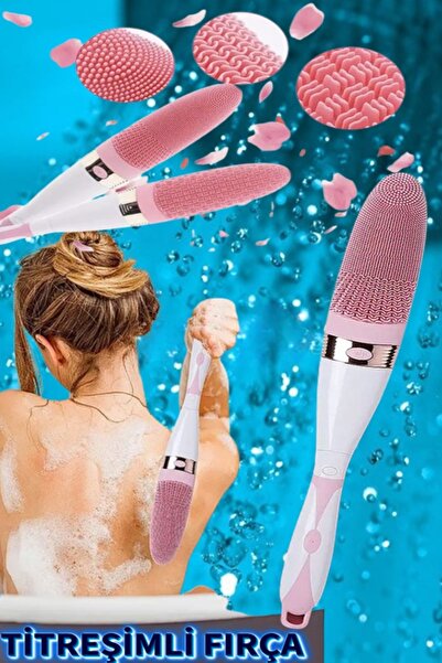 xolo Silikon Titreşimli Masajlı Banyo Sırt Tüm Vücut Duş Fırçası Büyük Boy