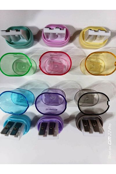Mikro Large Chamber Pencil Sharpener with Double Opener and Lid (4pcs)