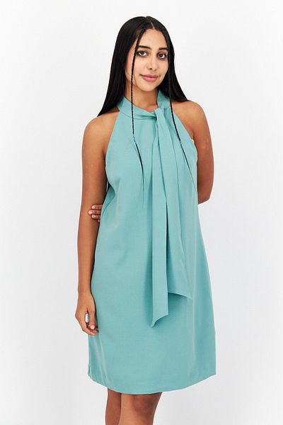 Vince Camuto Women Plain Mini Dress, Green