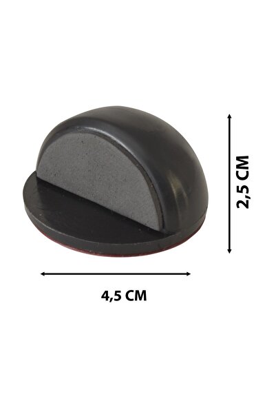 Genel Markalar Yarım Ay Kendinden Yapışkanlı Siyah Plastik Kapı Stoperi / Durdurucu / Tutucu Tamponu
