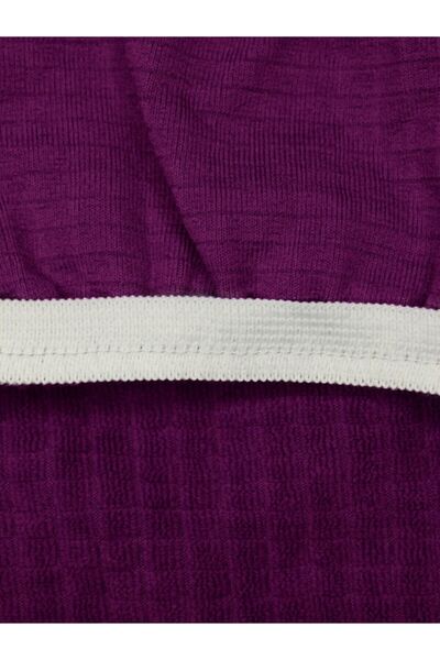 Faiend Mor Sandalye Kılıfı Yıkanabilir Likralı Esnek Lastikli Sandalye Örtü 6 Adet