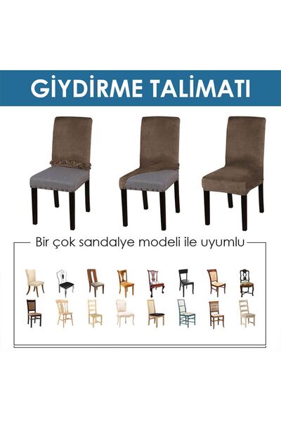 Faiend Balpeteği Desen Likra Kumaşlı Tüylenmez Yikanabilir Sandalye Örtüsü Sandalye Kılıfı Yeni Model Tekli