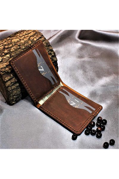 Z ZDK Leather Craft Crazy Camel Leather Wallet - Genuine Symphony